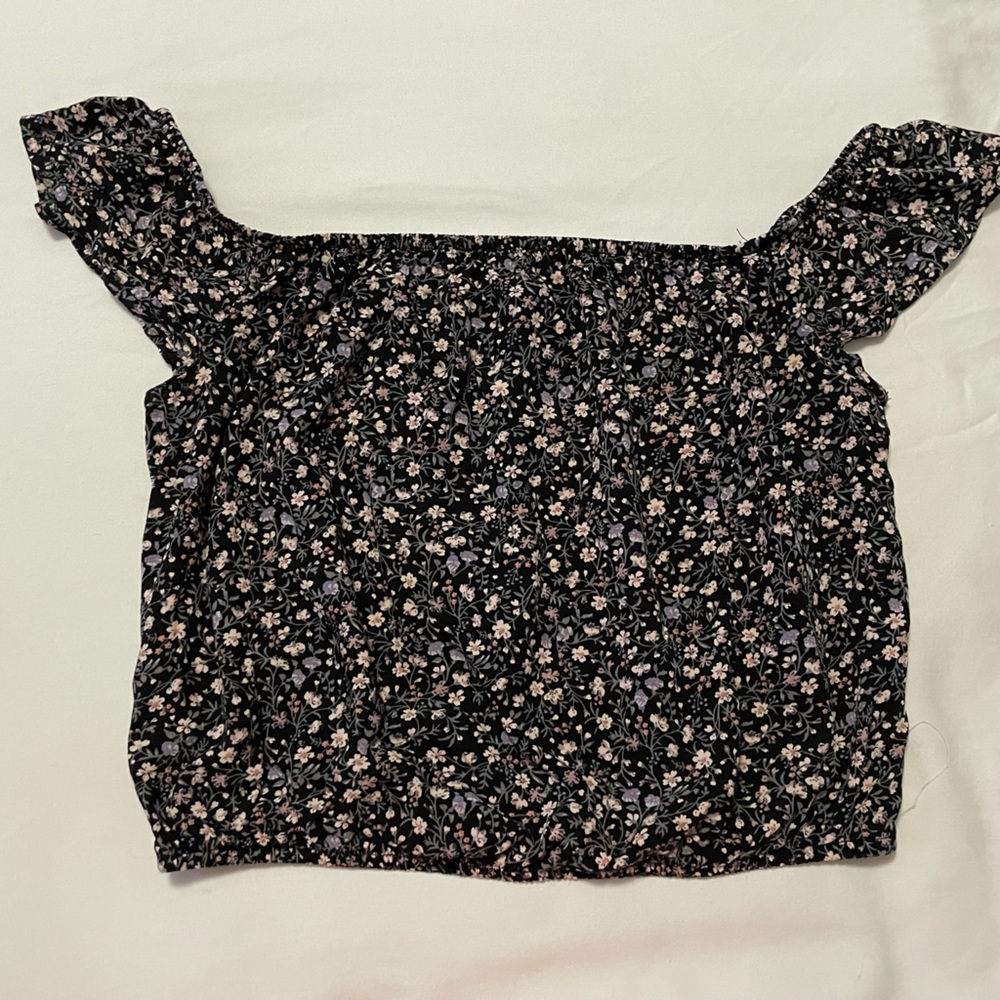 Garage brand floral print small size crop top